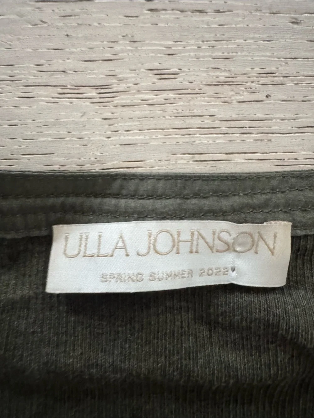 Ulla Johnson Top Shirt Women's sz M Green Military Melange Harlowe Pullover $195